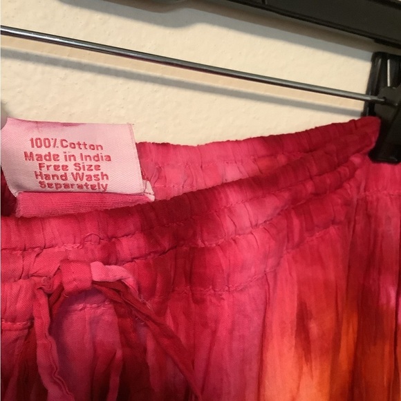 Vintage bamboo fashions boho festival embroidered crochet free size maxi skirt - Picture 6 of 8